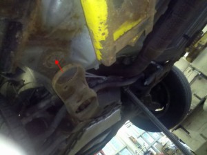 Engine/Transmission support separated from the frame